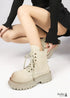Boho-Thick-soled Distressed Biker Boots